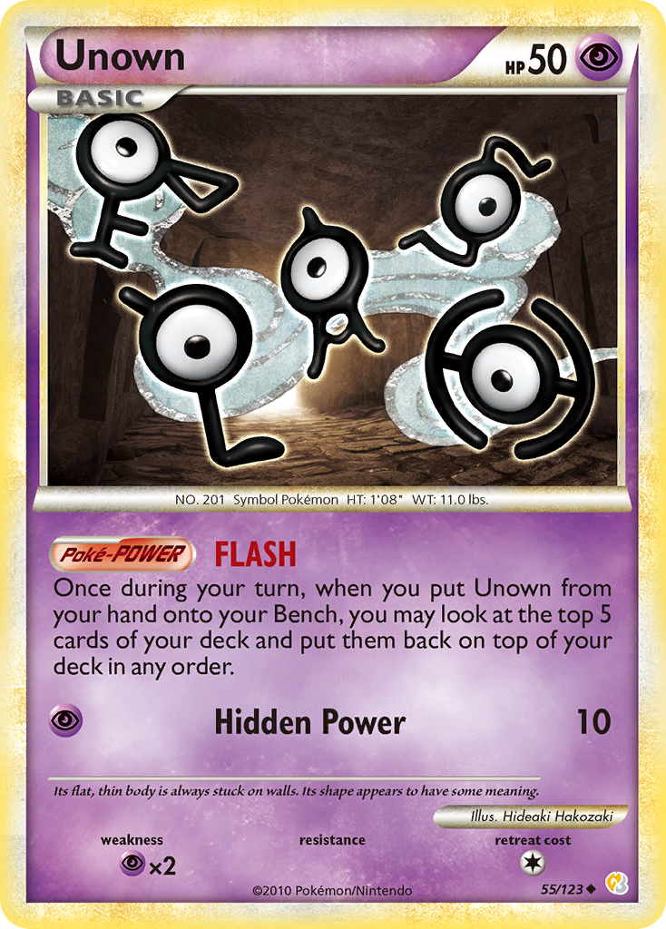 Unown (55/123) [HeartGold & SoulSilver: Base Set] | Dragon's Lair Comics and Fantasy Houston TX