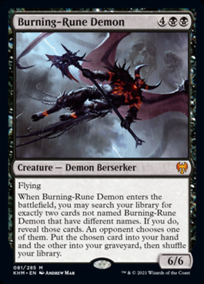 Burning-Rune Demon [Kaldheim] | Dragon's Lair Comics and Fantasy Houston TX