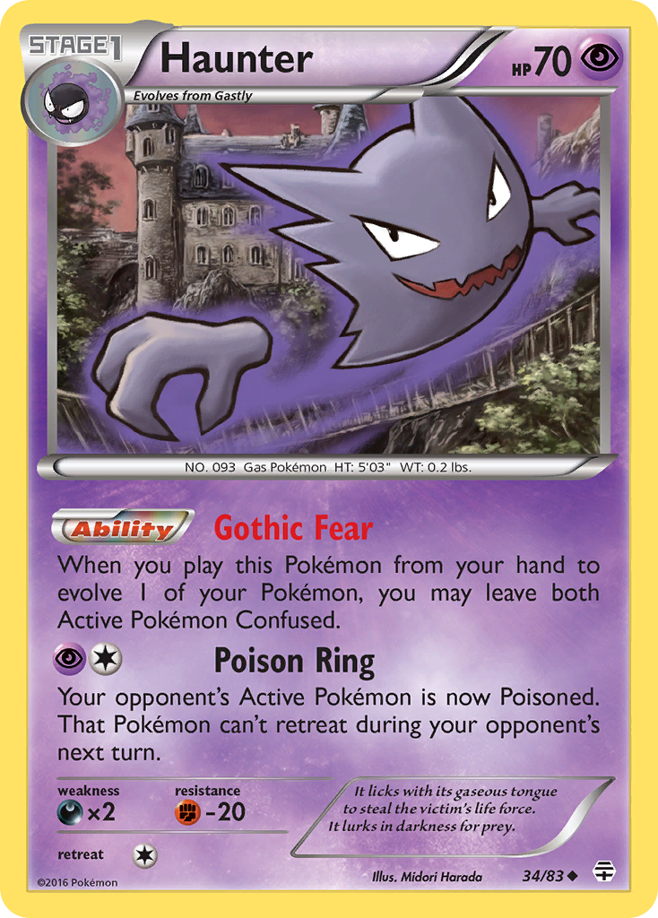 Haunter (34/83) [XY: Generations] | Dragon's Lair Comics and Fantasy Houston TX