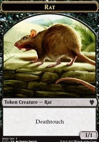 Rat // Cat Double-Sided Token [Commander 2017 Tokens] | Dragon's Lair Comics and Fantasy Houston TX