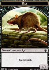 Rat // Cat Double-Sided Token [Commander 2017 Tokens] | Dragon's Lair Comics and Fantasy Houston TX
