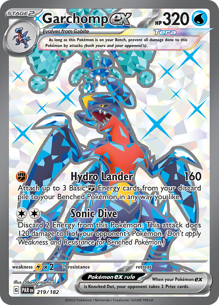 Garchomp ex (219/182) [Scarlet & Violet: Paradox Rift] | Dragon's Lair Comics and Fantasy Houston TX