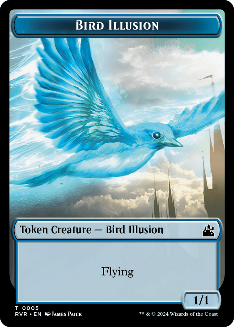 Bird // Bird Illusion Double-Sided Token [Ravnica Remastered Tokens] | Dragon's Lair Comics and Fantasy Houston TX