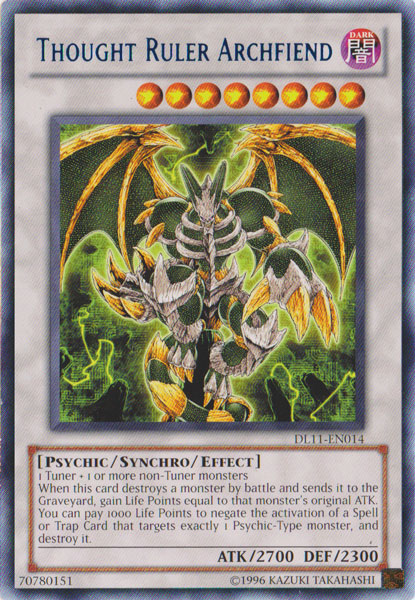 Thought Ruler Archfiend (Blue) [DL11-EN014] Rare | Dragon's Lair Comics and Fantasy Houston TX