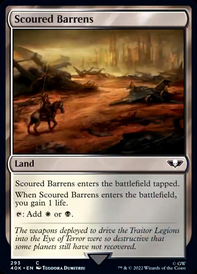 Scoured Barrens (Surge Foil) [Warhammer 40,000] | Dragon's Lair Comics and Fantasy Houston TX