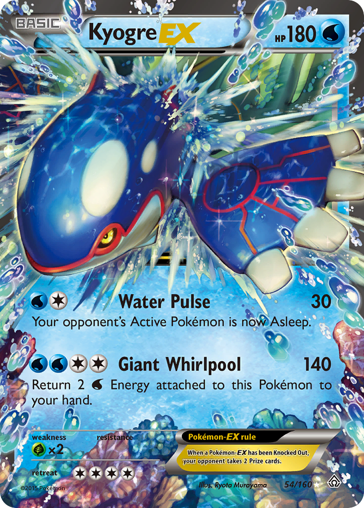 Kyogre EX (54/160) [XY: Primal Clash] | Dragon's Lair Comics and Fantasy Houston TX
