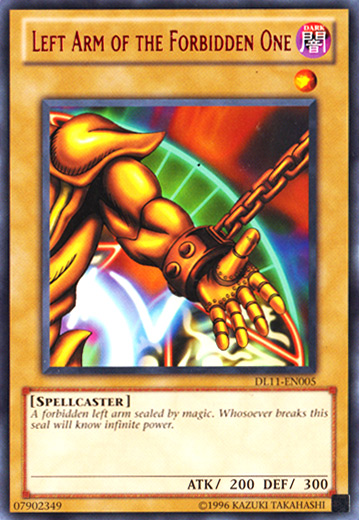 Left Arm of the Forbidden One (Red) [DL11-EN005] Rare | Dragon's Lair Comics and Fantasy Houston TX