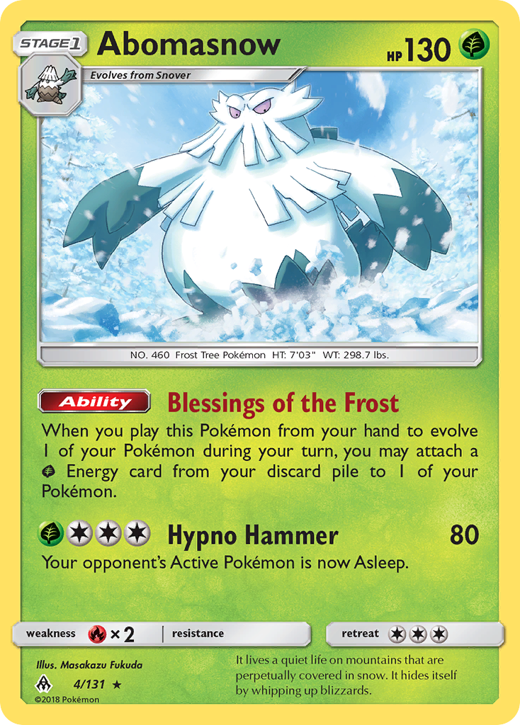 Abomasnow (4/131) [Sun & Moon: Forbidden Light] | Dragon's Lair Comics and Fantasy Houston TX