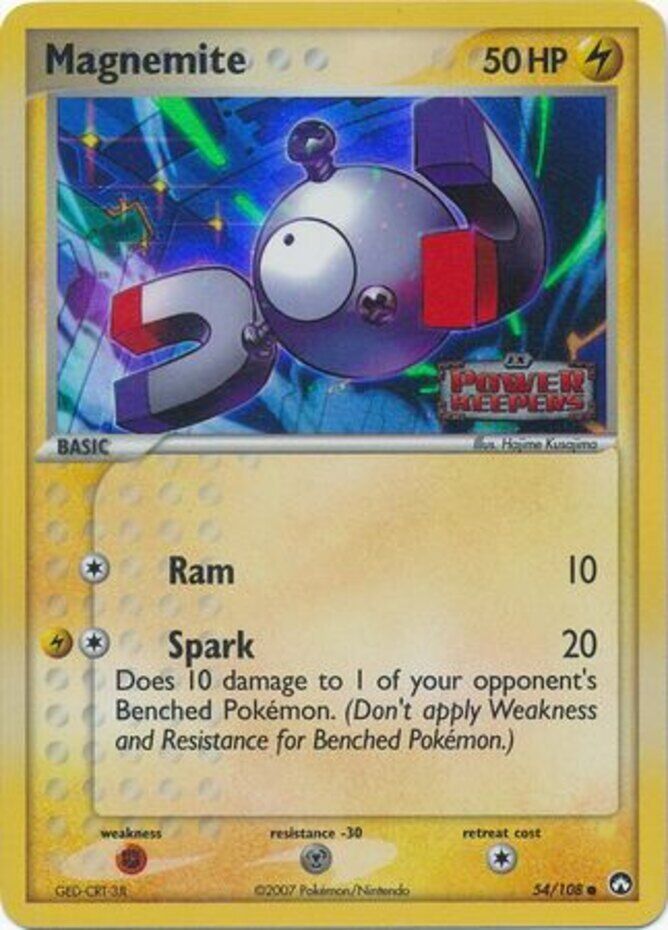 Magnemite (54/108) (Stamped) [EX: Power Keepers] | Dragon's Lair Comics and Fantasy Houston TX