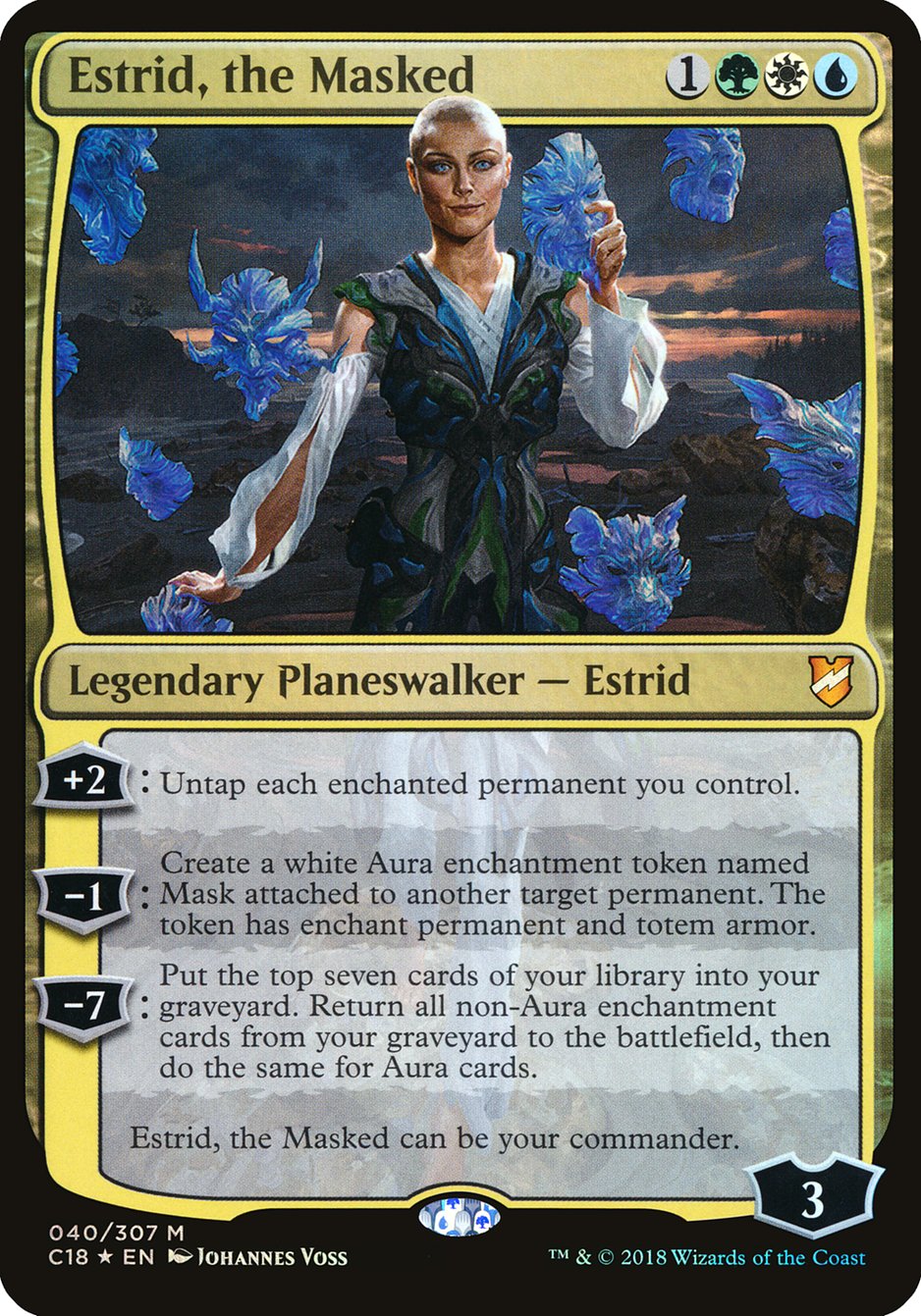 Estrid, the Masked (Oversized) [Commander 2018 Oversized] | Dragon's Lair Comics and Fantasy Houston TX