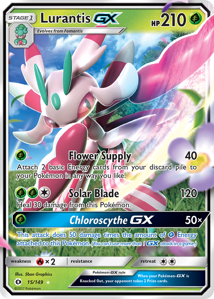 Lurantis GX (15/149) [Sun & Moon: Base Set] | Dragon's Lair Comics and Fantasy Houston TX