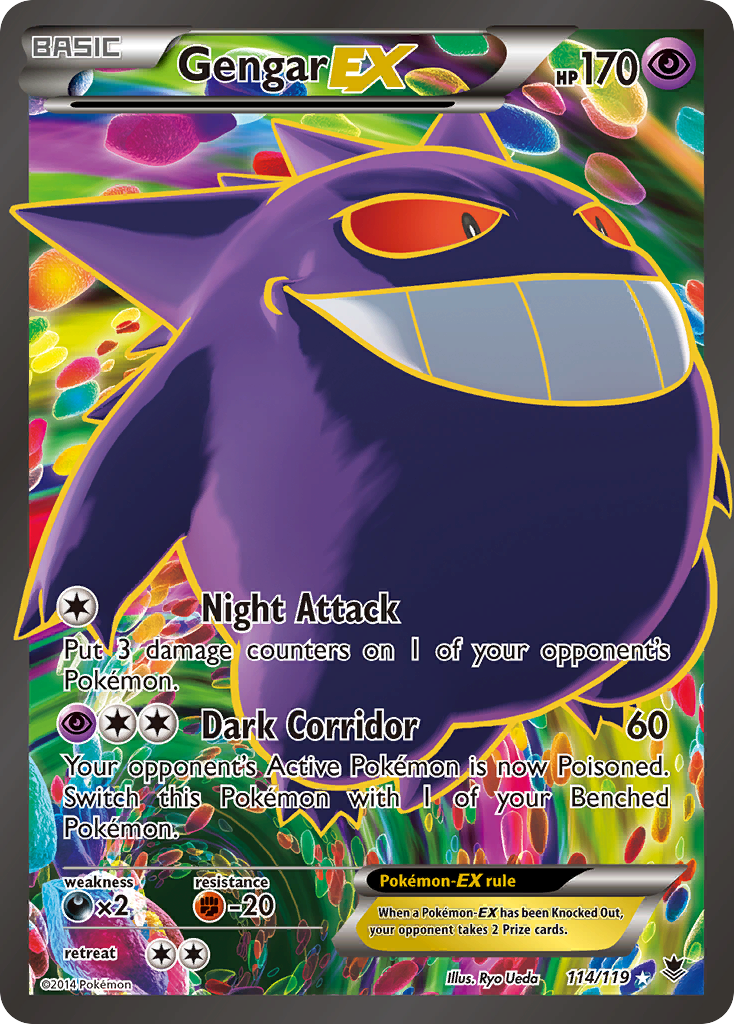 Gengar EX (114/119) [XY: Phantom Forces] | Dragon's Lair Comics and Fantasy Houston TX