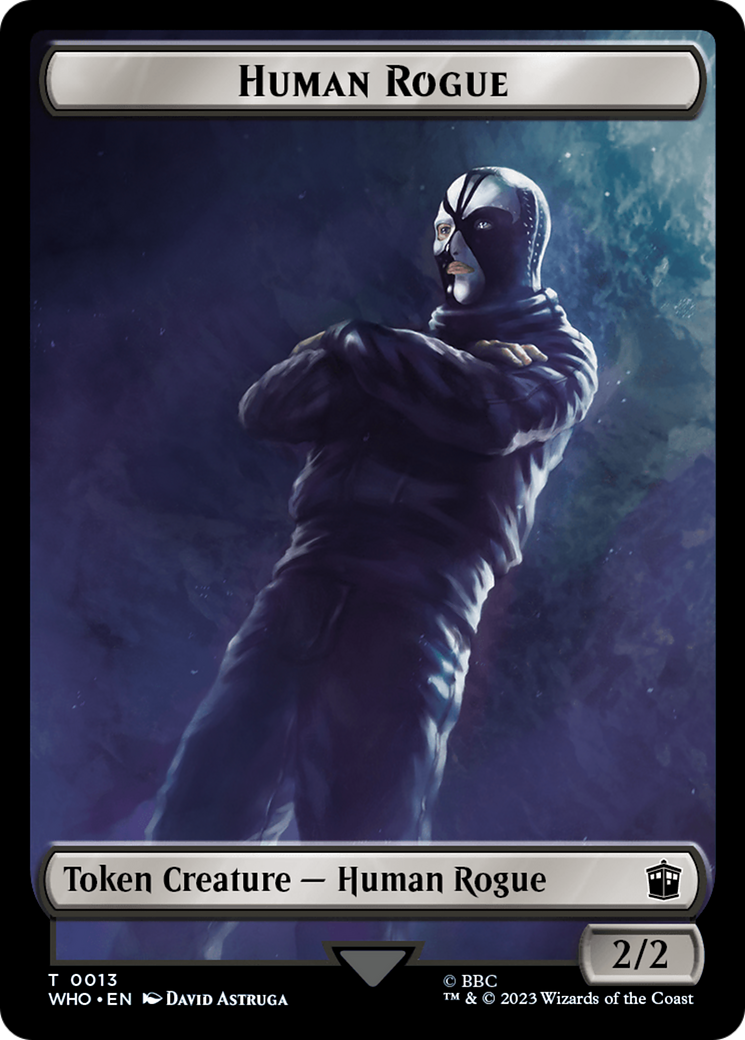 Human Rogue // Clue (0022) Double-Sided Token [Doctor Who Tokens] | Dragon's Lair Comics and Fantasy Houston TX