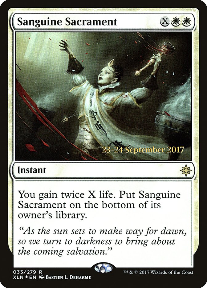 Sanguine Sacrament [Ixalan Prerelease Promos] | Dragon's Lair Comics and Fantasy Houston TX