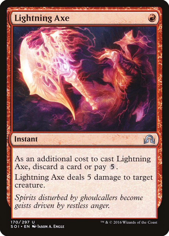 Lightning Axe [Shadows over Innistrad] | Dragon's Lair Comics and Fantasy Houston TX