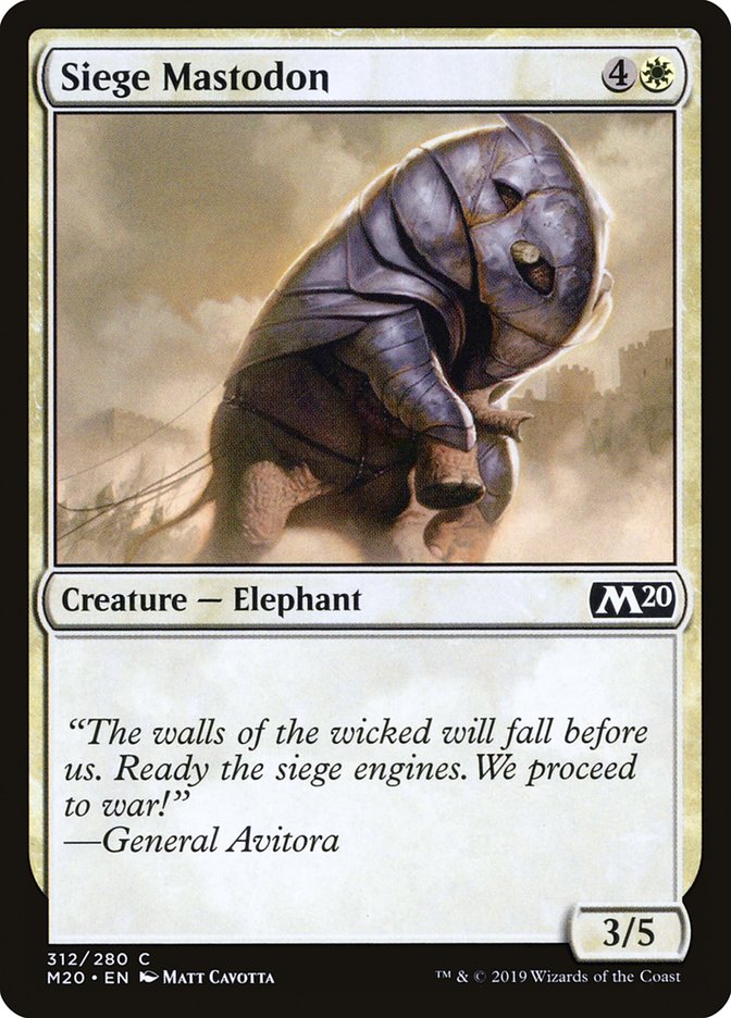 Siege Mastodon [Core Set 2020] | Dragon's Lair Comics and Fantasy Houston TX