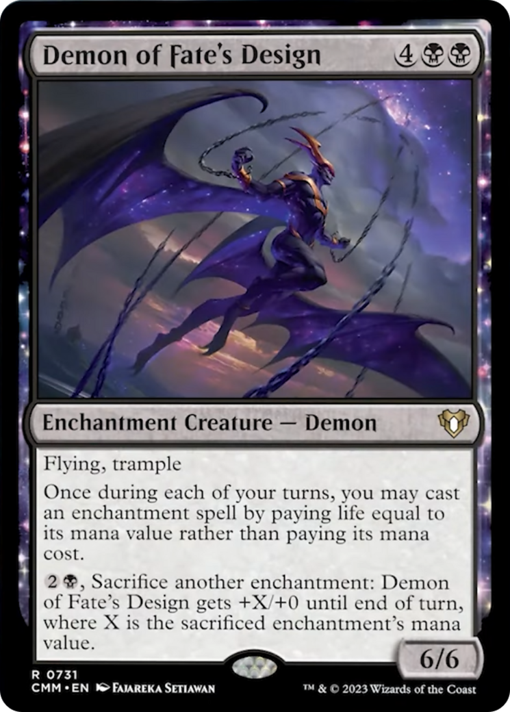 Demon of Fate's Design [Commander Masters] | Dragon's Lair Comics and Fantasy Houston TX