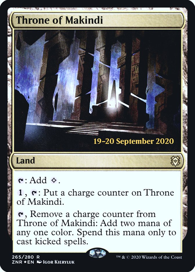 Throne of Makindi [Zendikar Rising Prerelease Promos] | Dragon's Lair Comics and Fantasy Houston TX