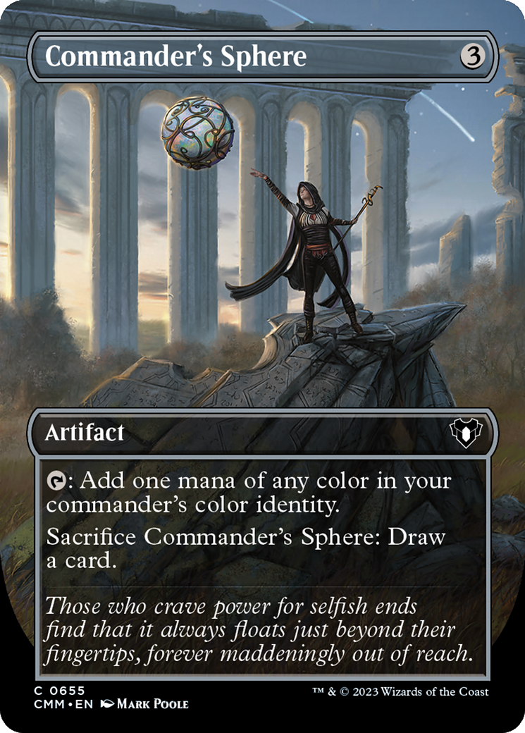 Commander's Sphere (Borderless Alternate Art) [Commander Masters] | Dragon's Lair Comics and Fantasy Houston TX