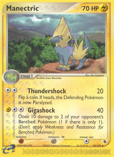 Manectric (39/109) [EX: Ruby & Sapphire] | Dragon's Lair Comics and Fantasy Houston TX