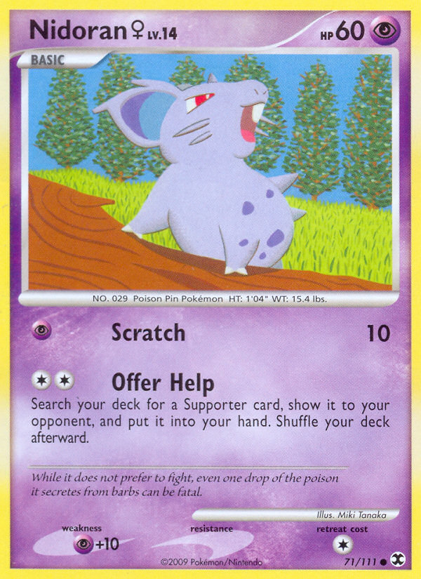 Nidoran (71/111) (Female) [Platinum: Rising Rivals] | Dragon's Lair Comics and Fantasy Houston TX