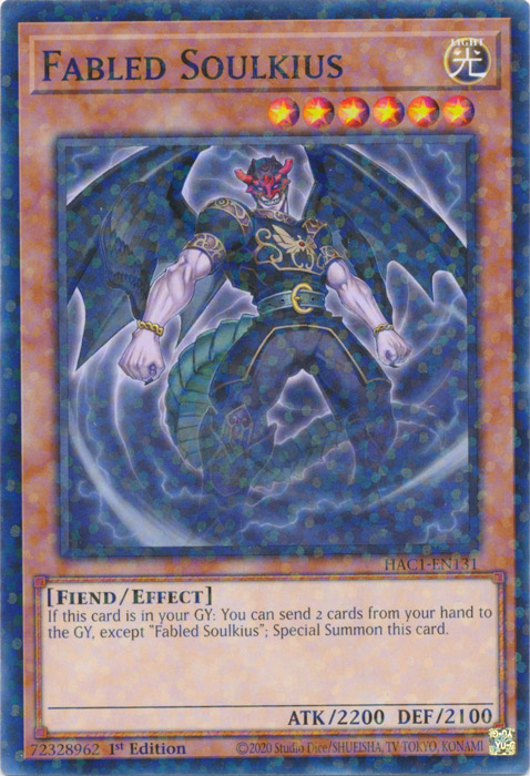 Fabled Soulkius (Duel Terminal) [HAC1-EN131] Parallel Rare | Dragon's Lair Comics and Fantasy Houston TX
