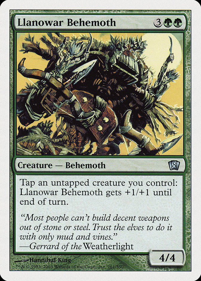 Llanowar Behemoth (8th Edition) [Oversize Cards] | Dragon's Lair Comics and Fantasy Houston TX
