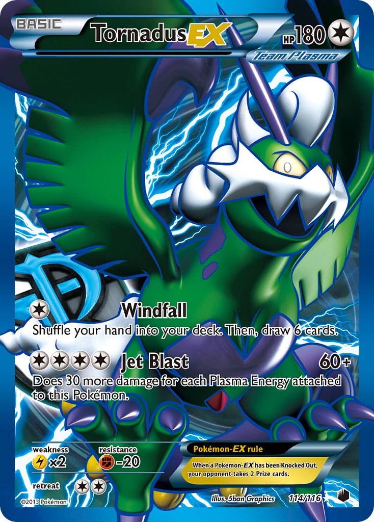 Tornadus EX (114/116) [Black & White: Plasma Freeze] | Dragon's Lair Comics and Fantasy Houston TX