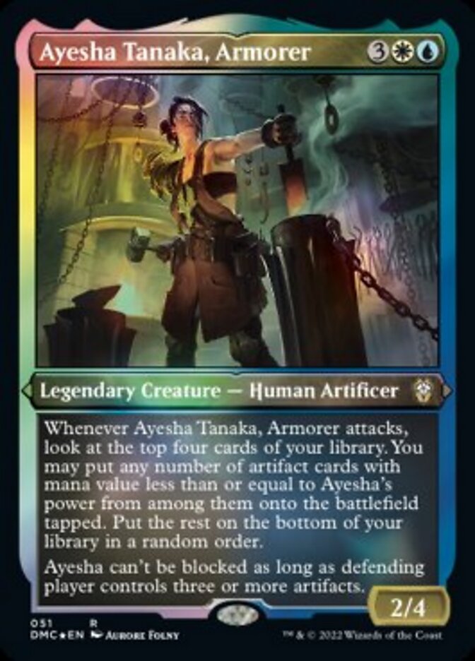 Ayesha Tanaka, Armorer (Foil Etched) [Dominaria United Commander] | Dragon's Lair Comics and Fantasy Houston TX