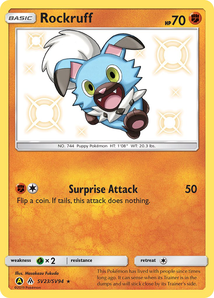 Rockruff (SV23/SV94) [Sun & Moon: Hidden Fates - Shiny Vault] | Dragon's Lair Comics and Fantasy Houston TX