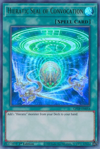 Hieratic Seal of Convocation [GFTP-EN054] Ultra Rare | Dragon's Lair Comics and Fantasy Houston TX