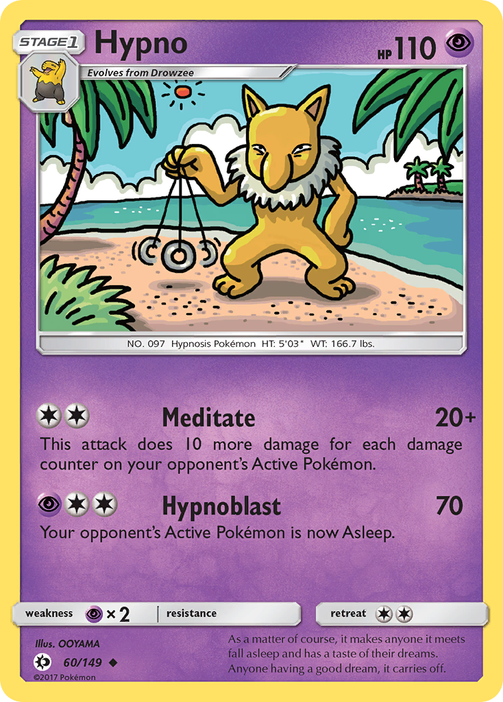 Hypno (60/149) [Sun & Moon: Base Set] | Dragon's Lair Comics and Fantasy Houston TX