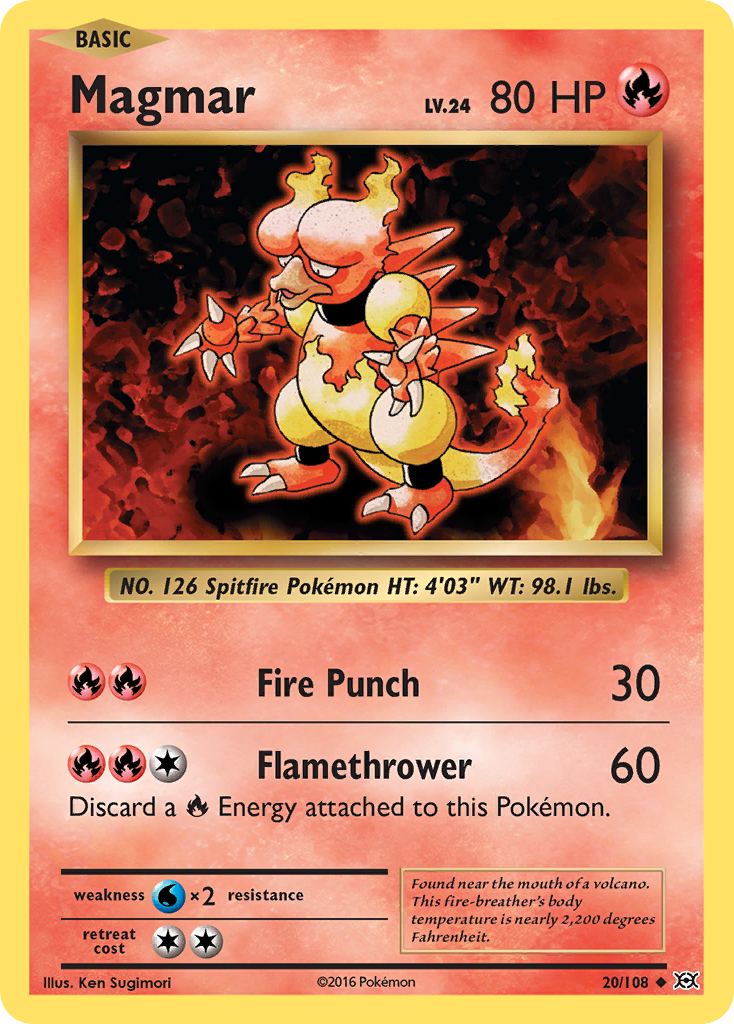 Magmar (20/108) [XY: Evolutions] | Dragon's Lair Comics and Fantasy Houston TX