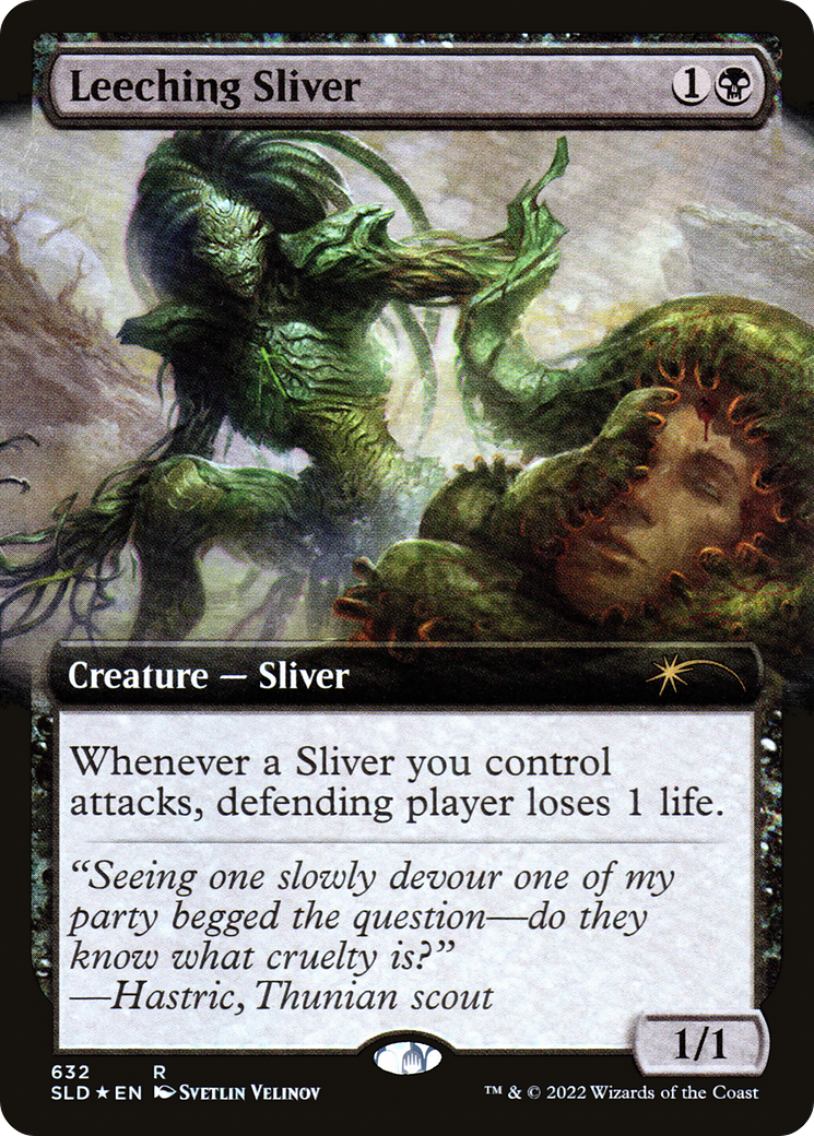 Leeching Sliver (Extended Art) [Secret Lair Drop Promos] | Dragon's Lair Comics and Fantasy Houston TX