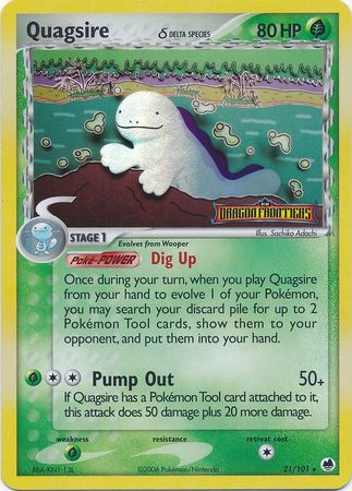 Quagsire (21/101) (Delta Species) (Stamped) [EX: Dragon Frontiers] | Dragon's Lair Comics and Fantasy Houston TX