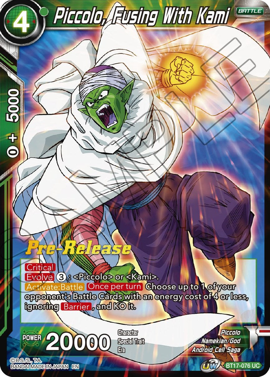 Piccolo, Fusing With Kami (BT17-076) [Ultimate Squad Prerelease Promos] | Dragon's Lair Comics and Fantasy Houston TX