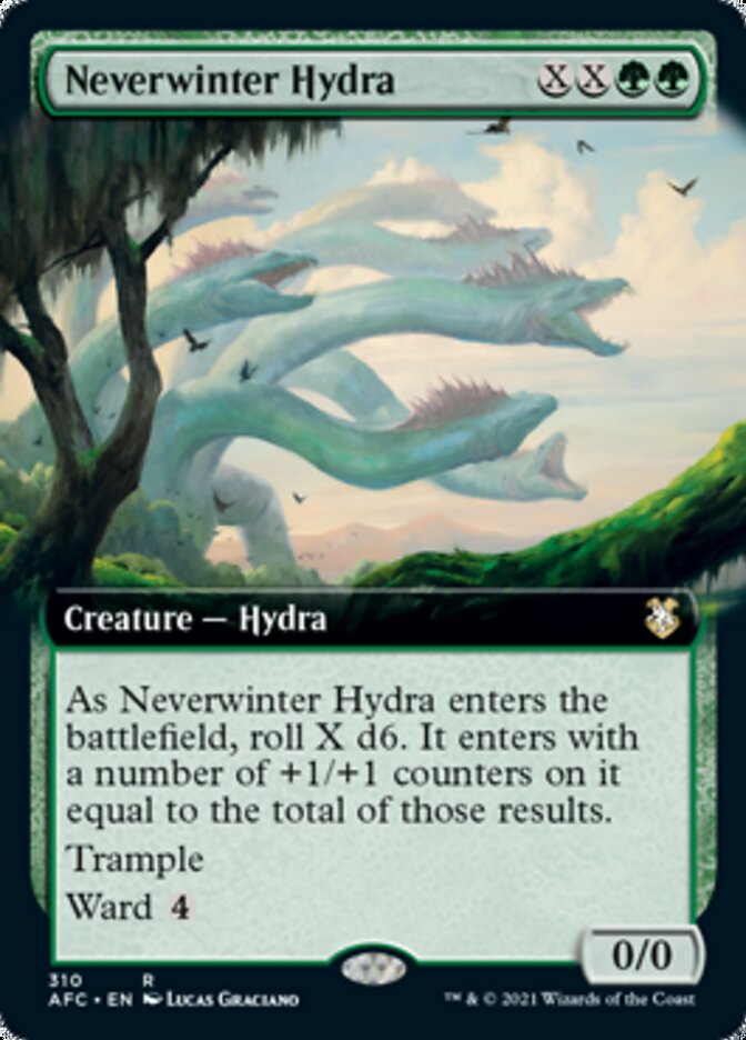 Neverwinter Hydra (Extended Art) [Dungeons & Dragons: Adventures in the Forgotten Realms Commander] | Dragon's Lair Comics and Fantasy Houston TX