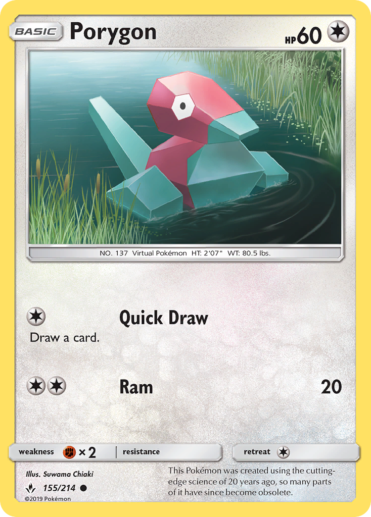 Porygon (155/214) [Sun & Moon: Unbroken Bonds] | Dragon's Lair Comics and Fantasy Houston TX