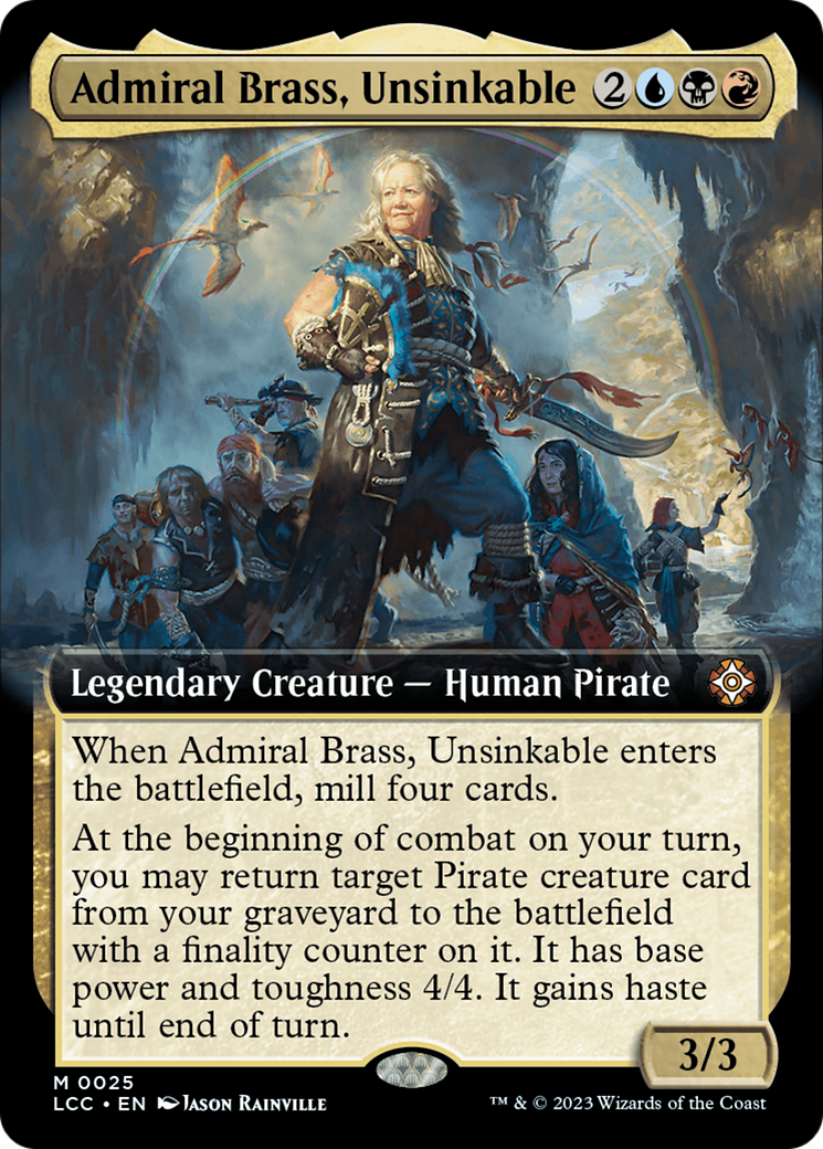 Admiral Brass, Unsinkable (Extended Art) [The Lost Caverns of Ixalan Commander] | Dragon's Lair Comics and Fantasy Houston TX
