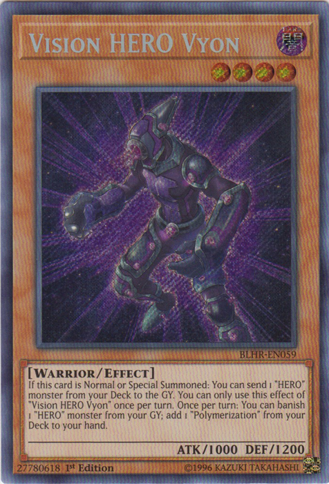 Vision Hero Vyon [BLHR-EN059] Secret Rare | Dragon's Lair Comics and Fantasy Houston TX