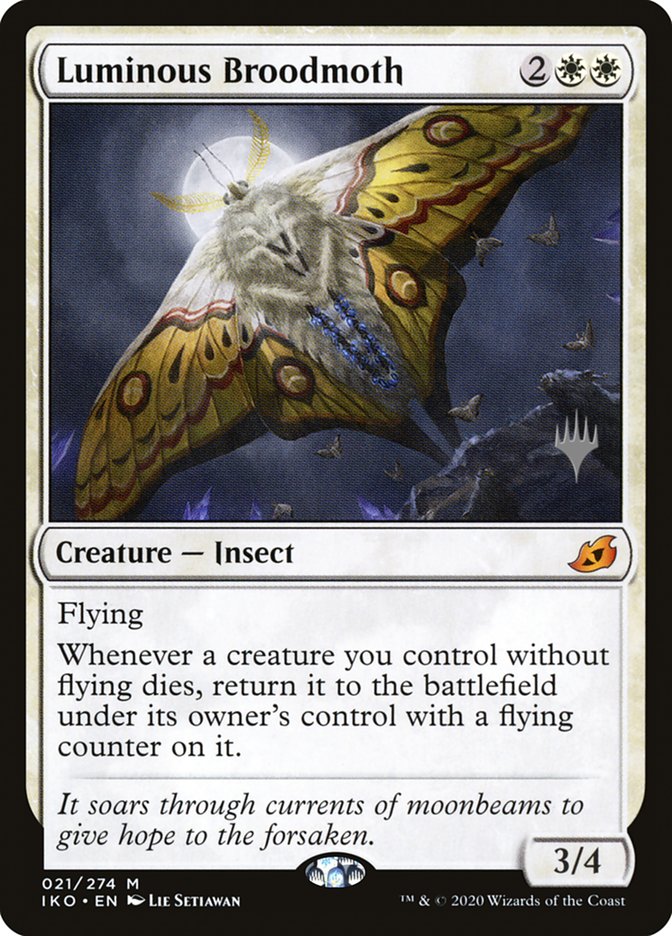 Luminous Broodmoth (Promo Pack) [Ikoria: Lair of Behemoths Promos] | Dragon's Lair Comics and Fantasy Houston TX