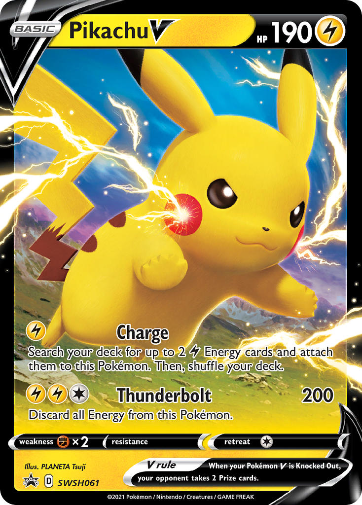 Pikachu V (SWSH061) (Jumbo Card) [Sword & Shield: Black Star Promos] | Odin's Place