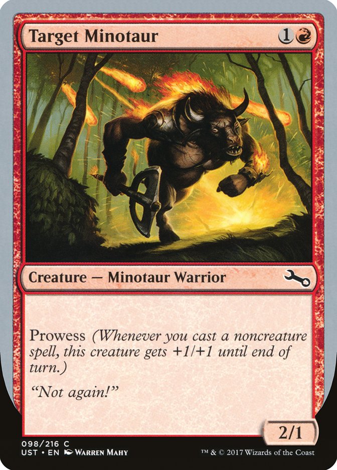 Target Minotaur (Fire Art) [Unstable] | Dragon's Lair Comics and Fantasy Houston TX