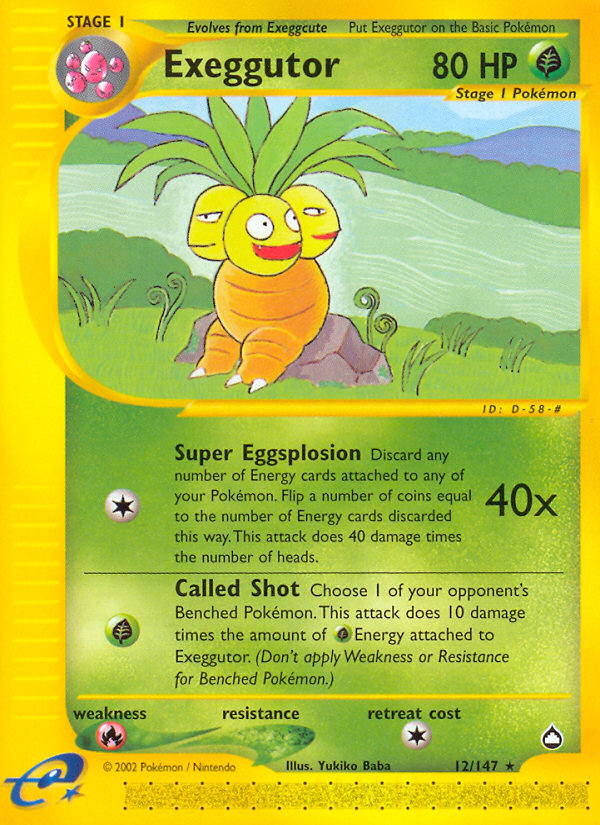 Exeggutor (12/147) [Aquapolis] | Dragon's Lair Comics and Fantasy Houston TX