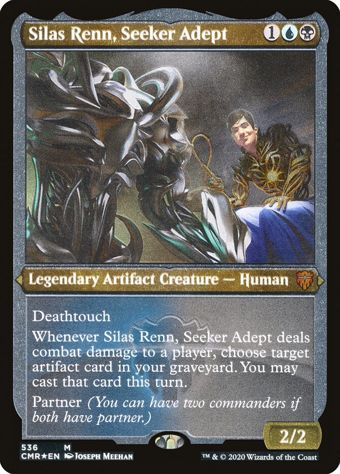 Silas Renn, Seeker Adept (Etched) [Commander Legends] | Dragon's Lair Comics and Fantasy Houston TX