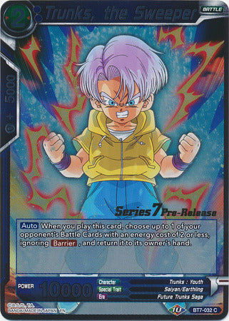 Trunks, the Sweeper (BT7-032_PR) [Assault of the Saiyans Prerelease Promos] | Dragon's Lair Comics and Fantasy Houston TX