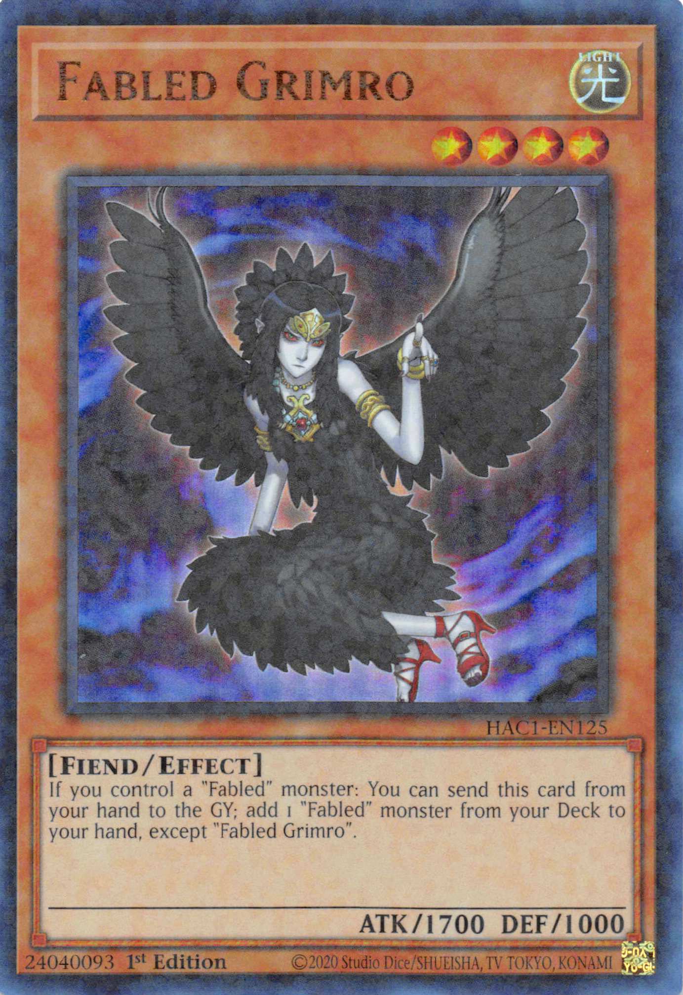Fabled Grimro (Duel Terminal) [HAC1-EN125] Parallel Rare | Dragon's Lair Comics and Fantasy Houston TX