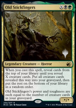 Old Stickfingers (Promo Pack) [Innistrad: Midnight Hunt Promos] | Dragon's Lair Comics and Fantasy Houston TX