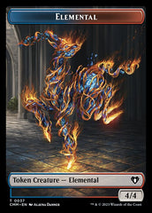 Treasure // Elemental (0037) Double-Sided Token [Commander Masters Tokens] | Dragon's Lair Comics and Fantasy Houston TX