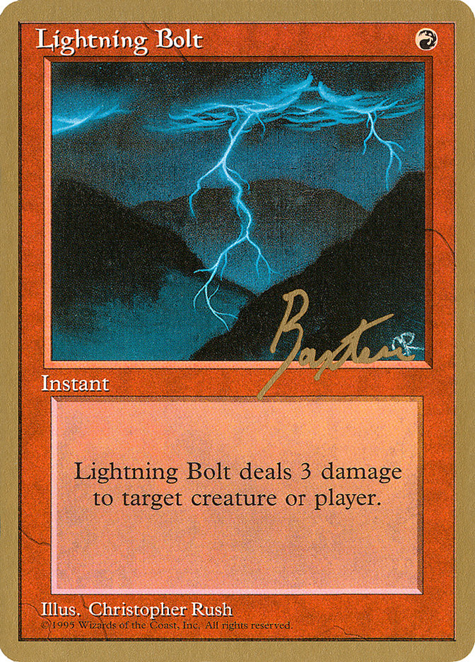 Lightning Bolt (George Baxter) [Pro Tour Collector Set] | Dragon's Lair Comics and Fantasy Houston TX